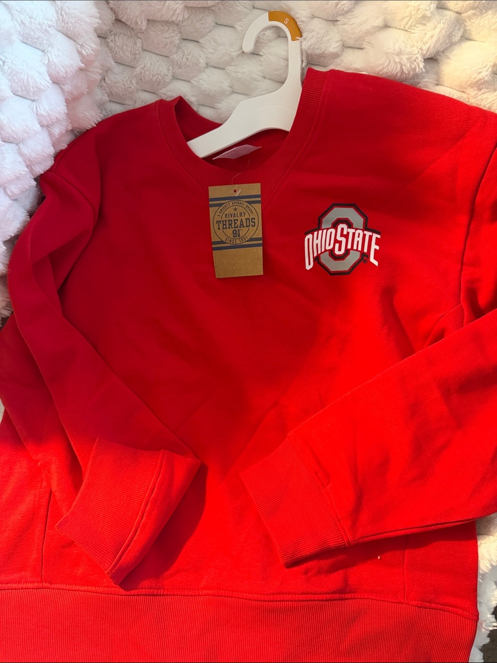 Rivalry Threads Red Ohio State Crewneck Sweatshirt